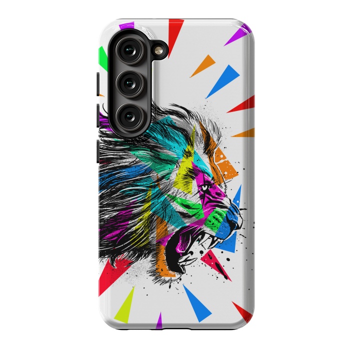 Galaxy S23 StrongFit Sketch lion triangle by Alberto