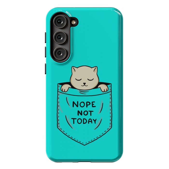 Galaxy S23 Plus StrongFit Cat Pocket by Coffee Man