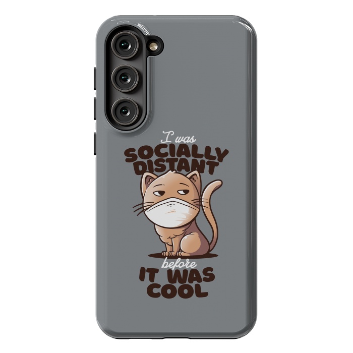 Galaxy S23 Plus StrongFit Socially Distant Cat by eduely