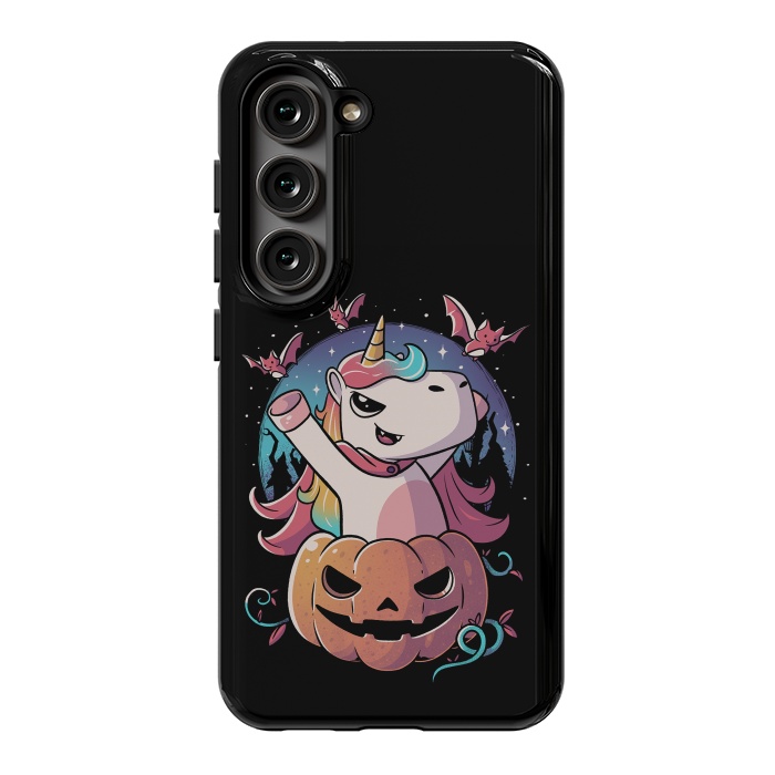 Galaxy S23 StrongFit Spooky Unicorn Funny Cute Magic Halloween by eduely