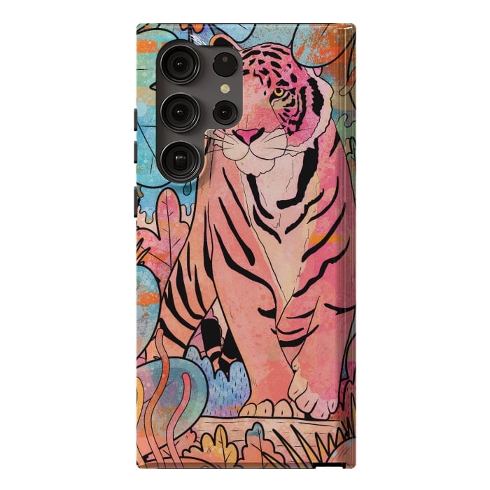 Galaxy S23 Ultra StrongFit The big tiger cat by Steve Wade (Swade)