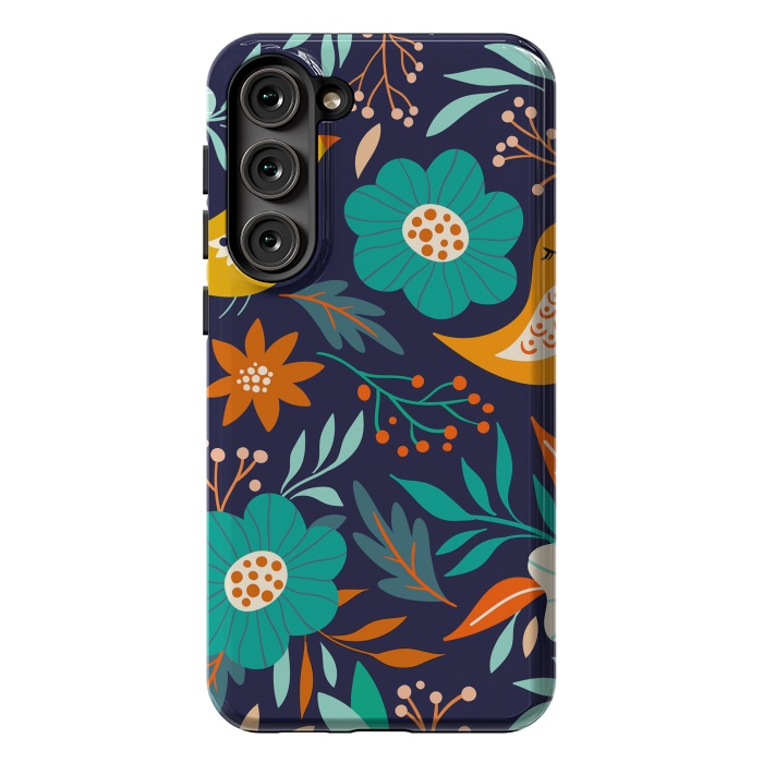 Galaxy S23 Plus StrongFit Bird With Flowers by ArtsCase