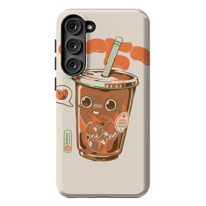 Galaxy S23 Plus StrongFit Cute Cold Brew Coffee  by Ilustrata