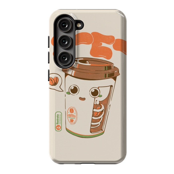 Galaxy S23 StrongFit Cute Coffee x-Ray by Ilustrata
