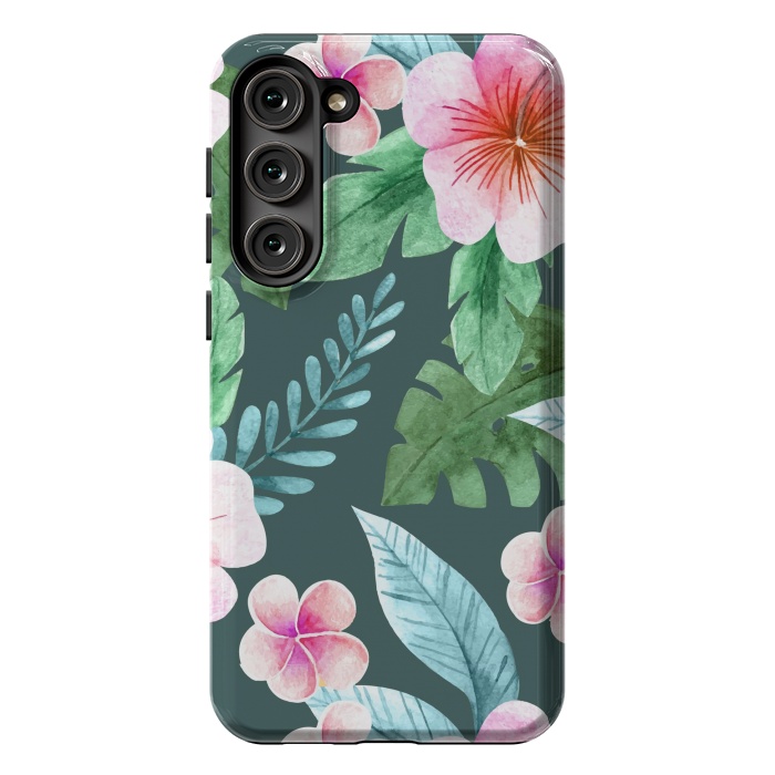 Galaxy S23 Plus StrongFit Tropical Pink Floral by ArtsCase