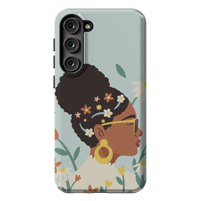 Galaxy S23 Plus StrongFit Spring Afro Girl by ArtPrInk