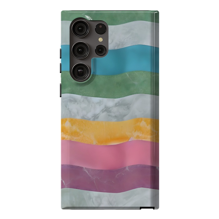 Galaxy S23 Ultra StrongFit Colorful marble Waves  by Winston