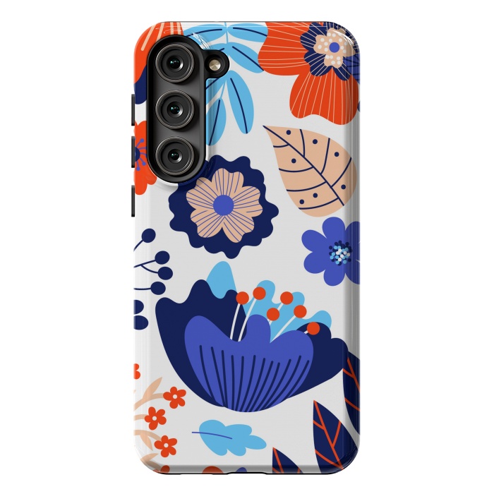 Galaxy S23 Plus StrongFit Blue Flowers by ArtsCase