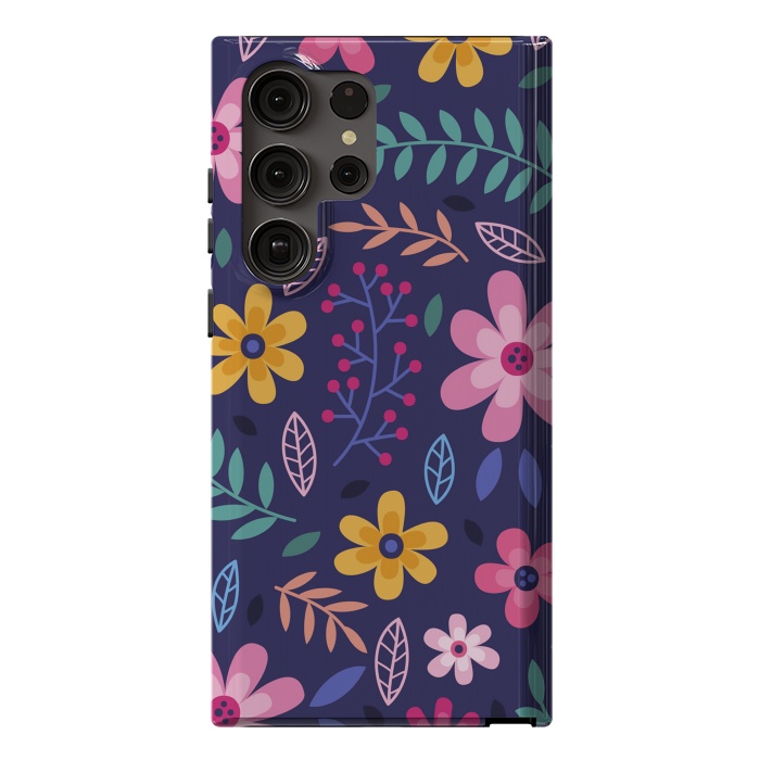 LV Ink Flowers Samsung Galaxy S23 Ultra Clear Case