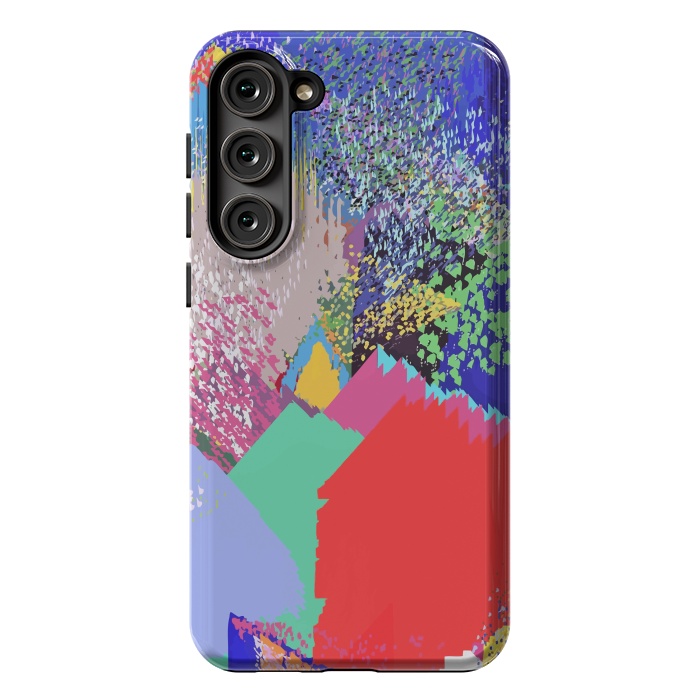 Galaxy S23 Plus StrongFit Modern Life, Abstract Contemporary Graphic Design, Eclectic Colorful Shapes by Uma Prabhakar Gokhale