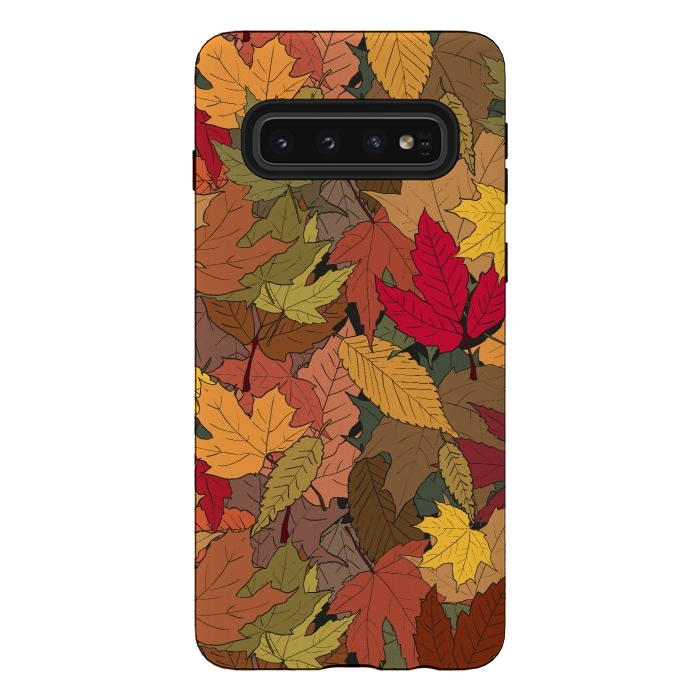 Galaxy S10 StrongFit Colorful autumn leaves by Bledi