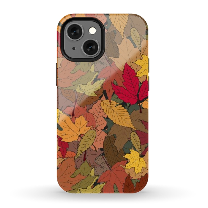 iPhone 12 mini StrongFit Colorful autumn leaves by Bledi