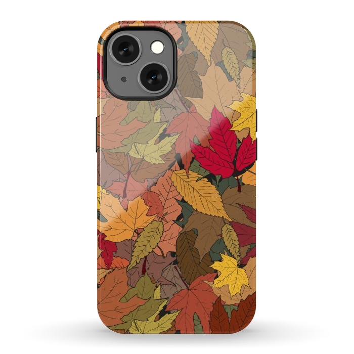 iPhone 13 StrongFit Colorful autumn leaves by Bledi