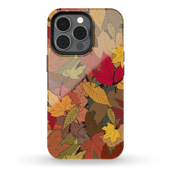 iPhone 13 pro StrongFit Colorful autumn leaves by Bledi