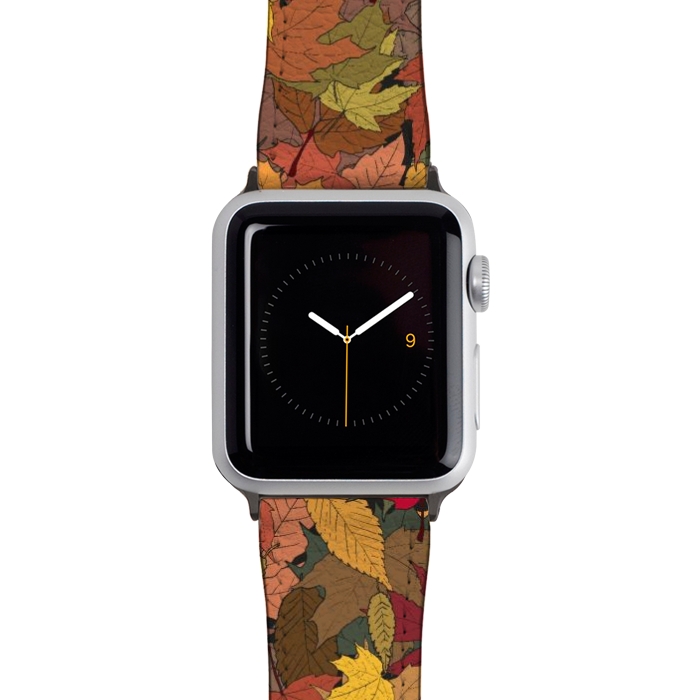 Watch 42mm / 44mm Strap PU leather Colorful autumn leaves by Bledi