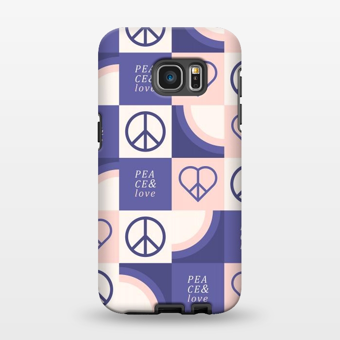 Galaxy S7 EDGE StrongFit Peace & Love Pattern by ArtPrInk