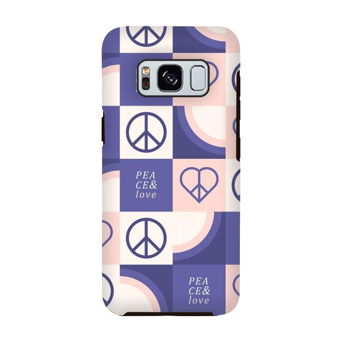 Galaxy S8 StrongFit Peace & Love Pattern by ArtPrInk