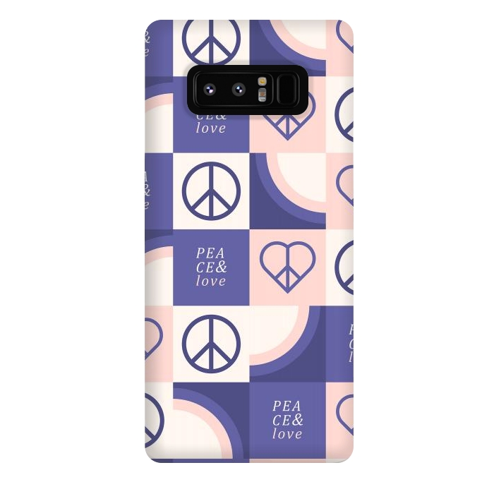 Galaxy Note 8 StrongFit Peace & Love Pattern by ArtPrInk