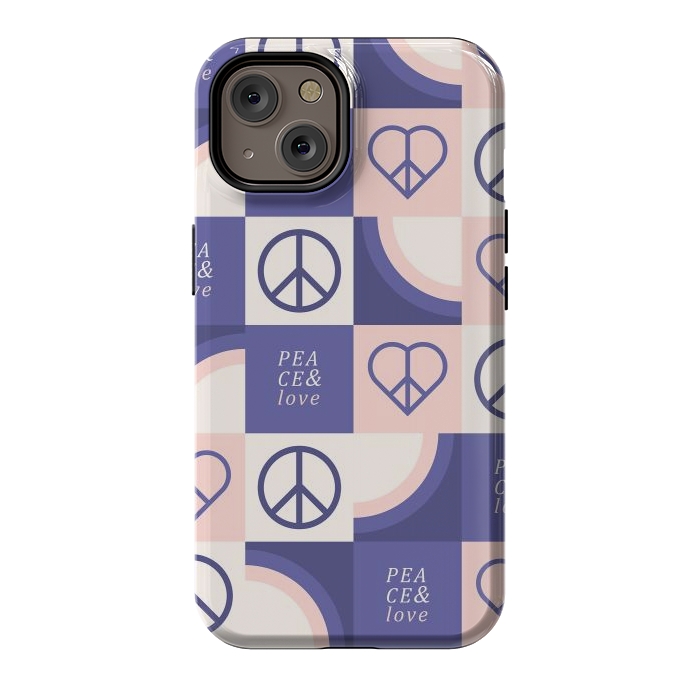 iPhone 14 StrongFit Peace & Love Pattern by ArtPrInk