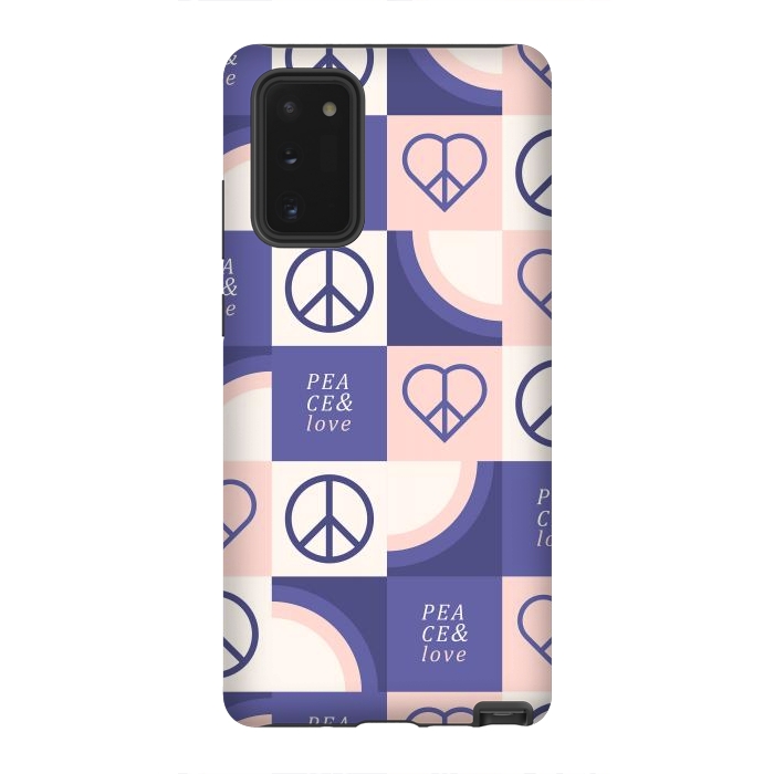 Galaxy Note 20 StrongFit Peace & Love Pattern by ArtPrInk