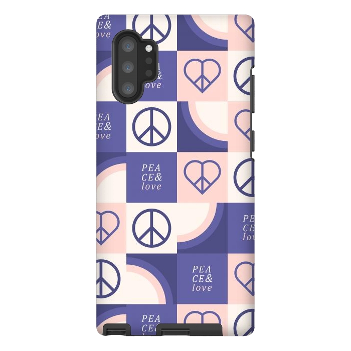 Galaxy Note 10 plus StrongFit Peace & Love Pattern by ArtPrInk