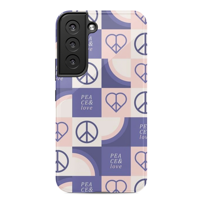Galaxy S22 StrongFit Peace & Love Pattern by ArtPrInk