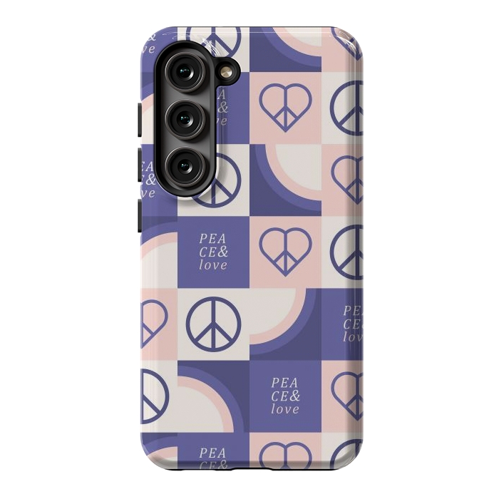 Galaxy S23 StrongFit Peace & Love Pattern by ArtPrInk