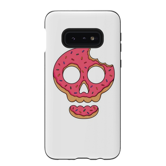Galaxy S10e StrongFit Skull Doughnut by Afif Quilimo