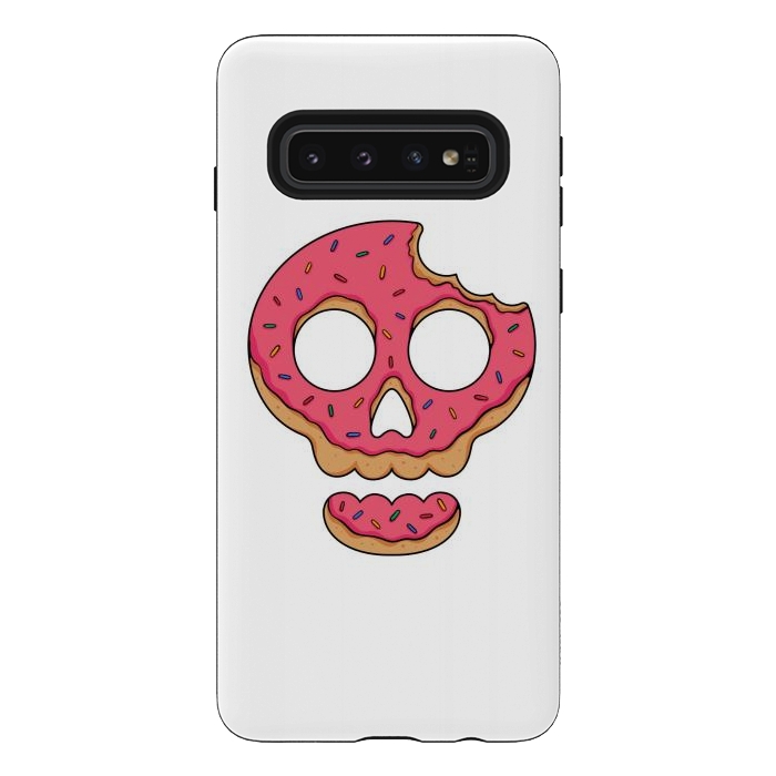 Galaxy S10 StrongFit Skull Doughnut by Afif Quilimo