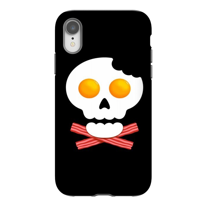 iPhone Xr StrongFit Breakfast Skull 1 by Afif Quilimo