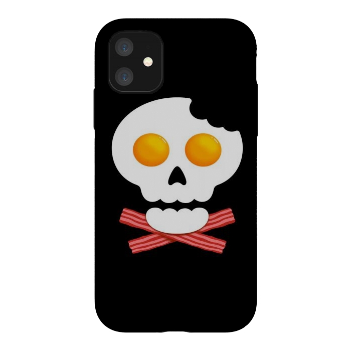 iPhone 11 StrongFit Breakfast Skull 1 by Afif Quilimo