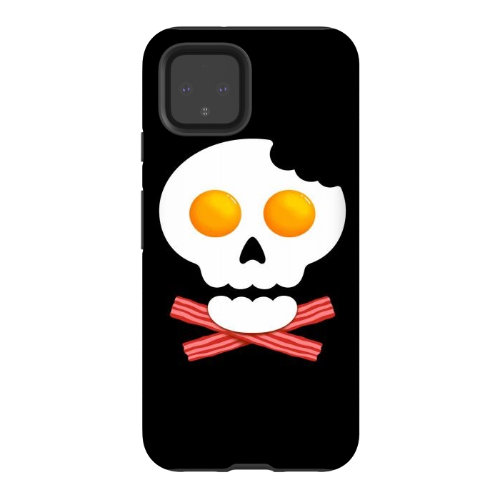 Pixel 4 StrongFit Breakfast Skull 1 by Afif Quilimo