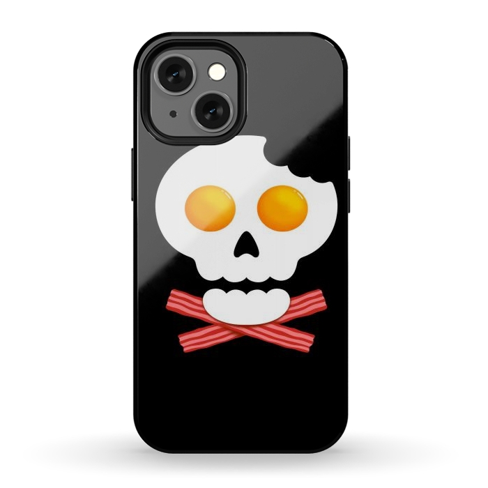 iPhone 13 mini StrongFit Breakfast Skull 1 by Afif Quilimo