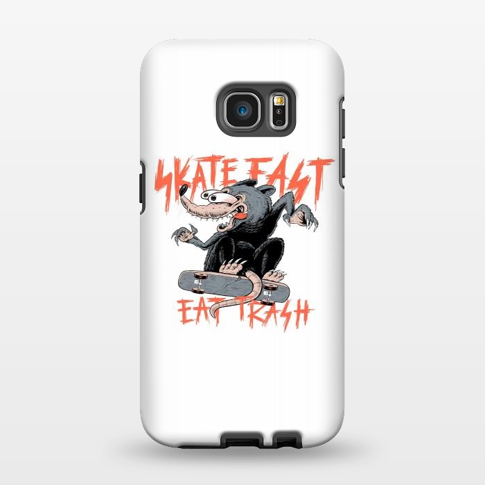 Galaxy S7 EDGE StrongFit Skate Fast Eat Trash by Afif Quilimo