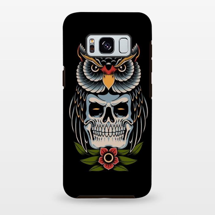 Galaxy S8 plus StrongFit Owl Skull by Afif Quilimo