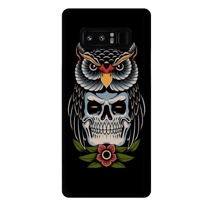 Galaxy Note 8 StrongFit Owl Skull by Afif Quilimo