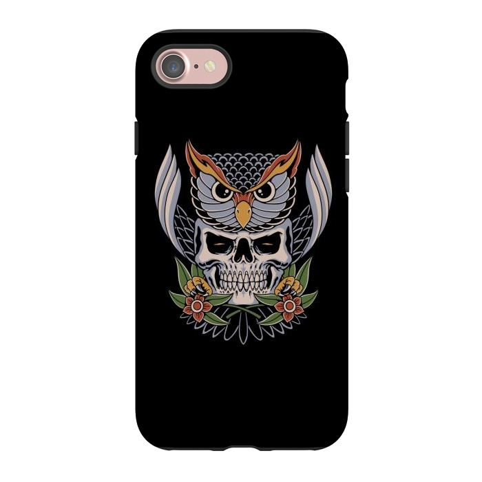 iPhone 7 StrongFit Owl Skull 1 by Afif Quilimo