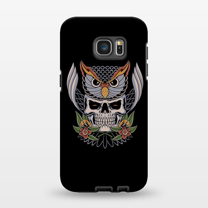 Galaxy S7 EDGE StrongFit Owl Skull 1 by Afif Quilimo