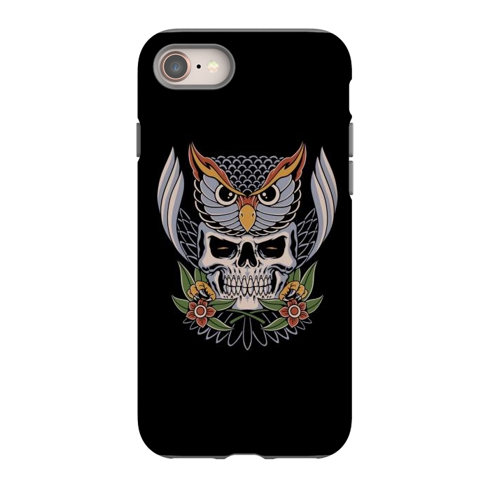 iPhone 8 StrongFit Owl Skull 1 by Afif Quilimo