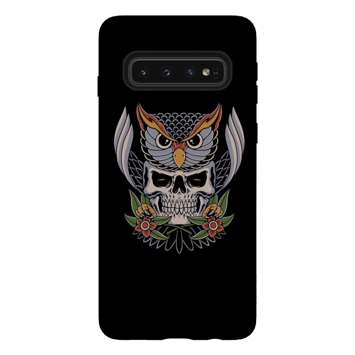 Galaxy S10 StrongFit Owl Skull 1 by Afif Quilimo