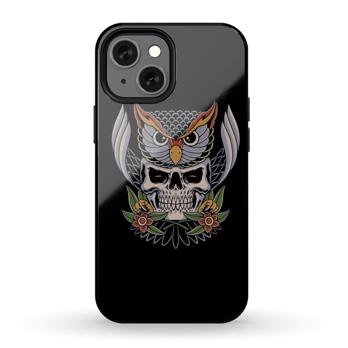 iPhone 12 mini StrongFit Owl Skull 1 by Afif Quilimo
