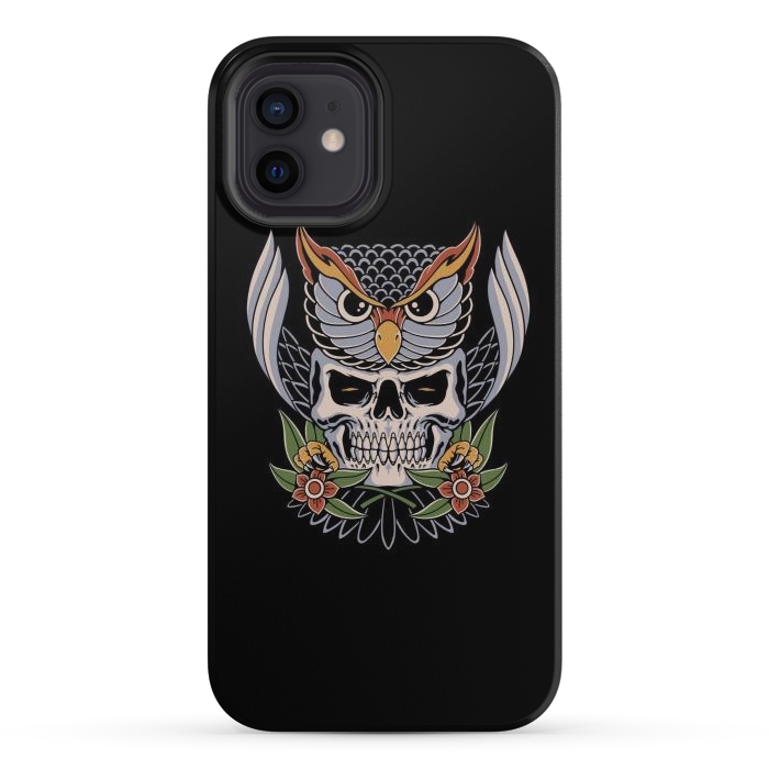 iPhone 12 StrongFit Owl Skull 1 by Afif Quilimo