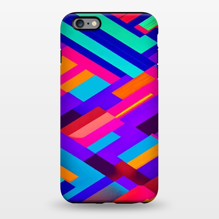iPhone 6/6s plus StrongFit Eclectic Alignment, Abstract Maximalist Geometric Painting, Contemporary Modern Shapes, Pop of Color by Uma Prabhakar Gokhale
