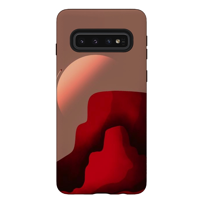 Galaxy S10 StrongFit The distant moon by Steve Wade (Swade)