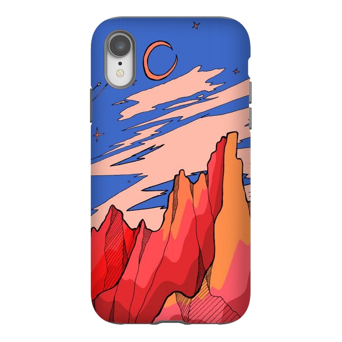 iPhone Xr StrongFit Blossom red mountain  by Steve Wade (Swade)