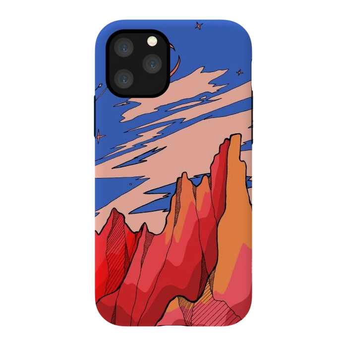 iPhone 11 Pro StrongFit Blossom red mountain  by Steve Wade (Swade)