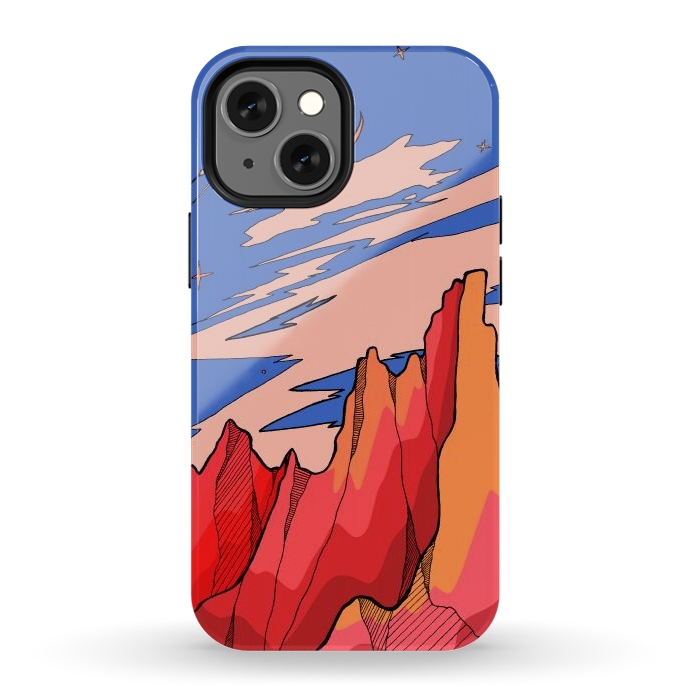 iPhone 12 mini StrongFit Blossom red mountain  by Steve Wade (Swade)