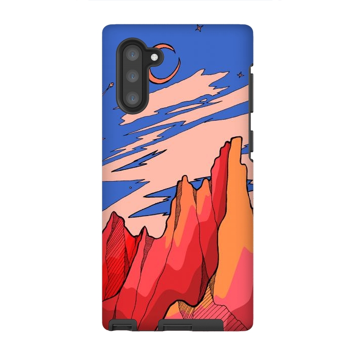 Galaxy Note 10 StrongFit Blossom red mountain  by Steve Wade (Swade)