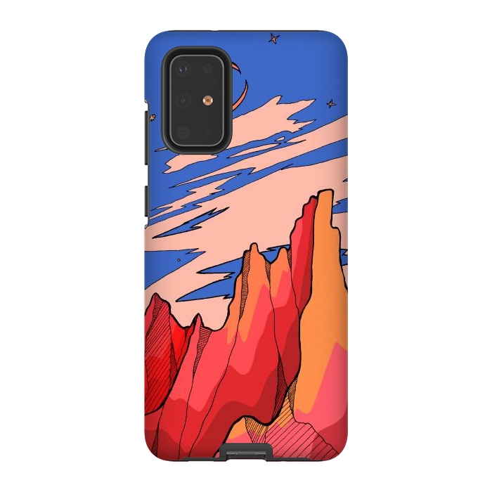 Galaxy S20 Plus StrongFit Blossom red mountain  by Steve Wade (Swade)