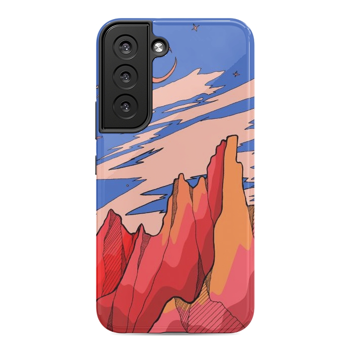 Galaxy S22 StrongFit Blossom red mountain  by Steve Wade (Swade)